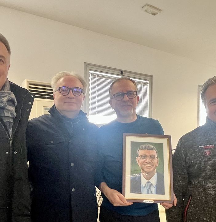 Il quadro di Marco donato all'amministrazione