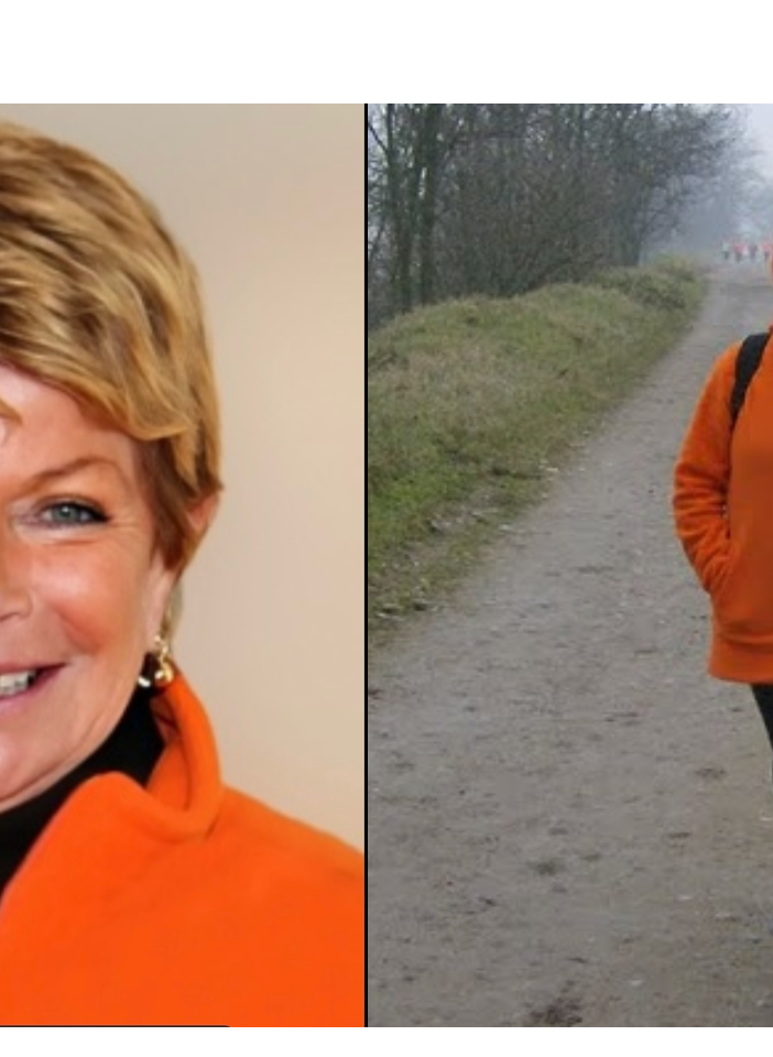Marilena solare come tutti la ricordano e nelle sue amate camminate