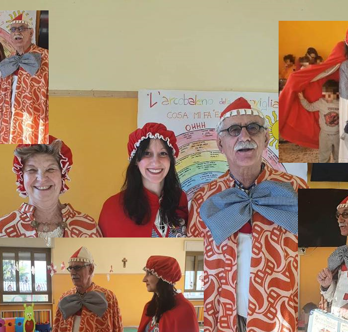 Le maschere del Carnevale bustocco incontrano i bambini di Borsano. La tradizione si rinnova