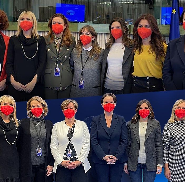In Europa come a Busto, in aula con la mascherina rossa. Tovaglieri: «Il 25 novembre sia ogni giorno»