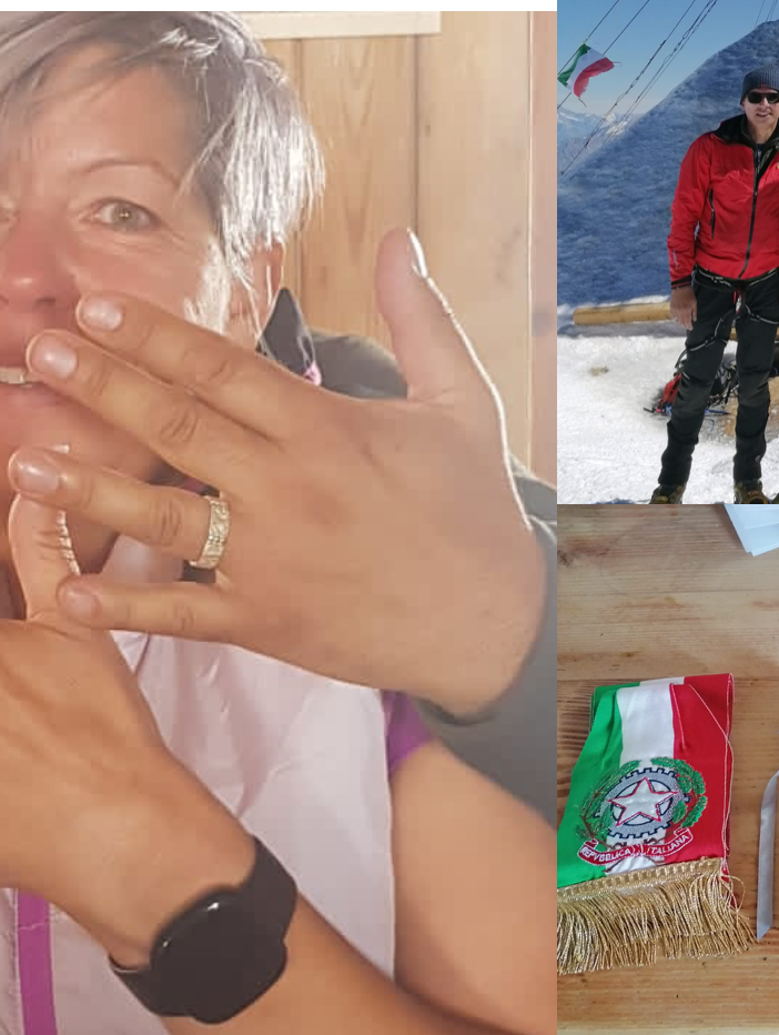 Immagini di felicità ad alta quota