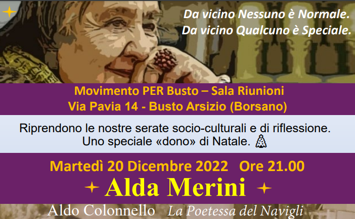 Movimento Per Busto dedica un incontro ad Alda Merini