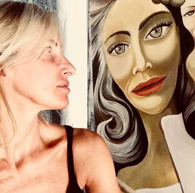 Michela Pastori, live painting al Castello Visconteo di Legnano
