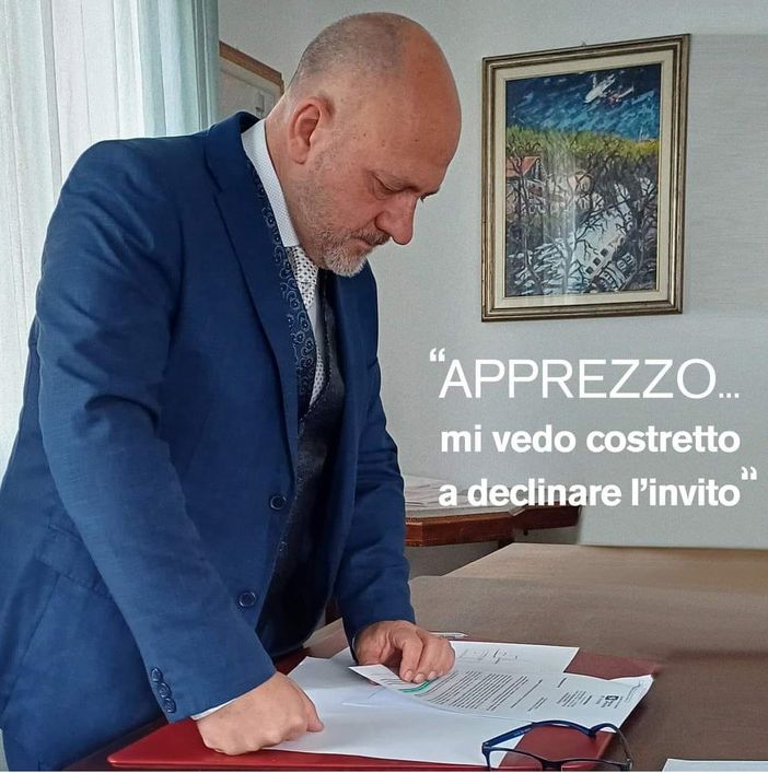 Il candidato sindaco Giovanni Montano declina l'invito