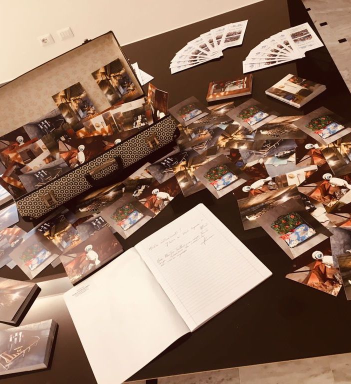 Alcune immagini della mostra a villa Jucker, a cura degli ex studenti di terza della Maria Ausiliatrice