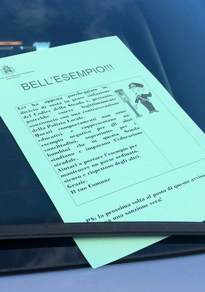 Multe educative nei pressi delle scuole: a Cassano tornano a colpire