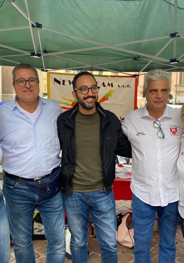 Tranchina all'avvio della festa con i vertici Assb e Comune