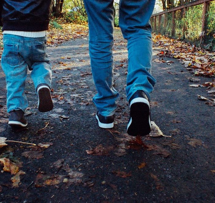In marcia con papà per festeggiarlo
