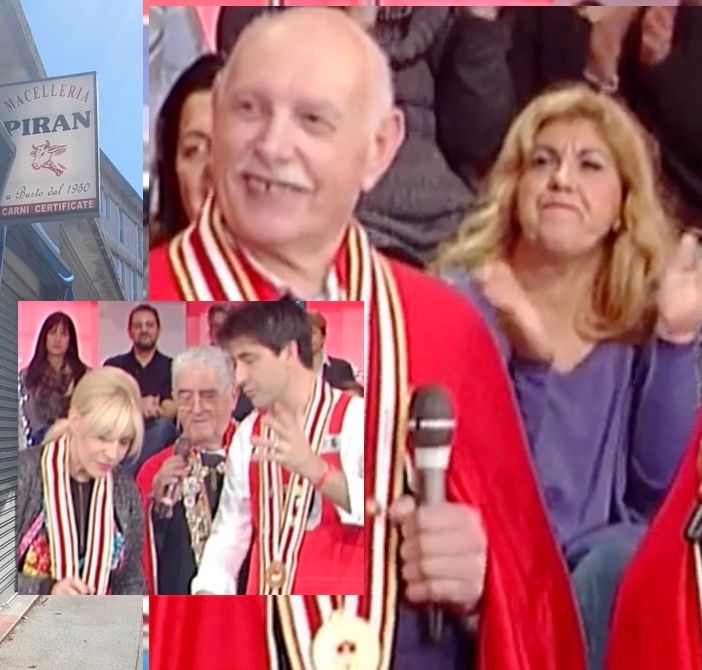 La macelleria e il Magistero alla Prova del Cuoco con Gianfranco Piran e Antonio Colombo: nel riquadro Clerici, Colombo e Barzetti