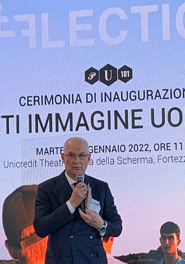 Sergio Tamborini all'inaugurazione di Pitti
