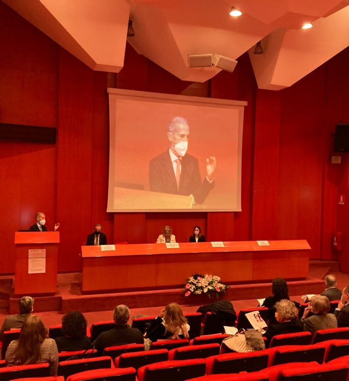 Il presidente Santangelo durante il convegno Tomalab