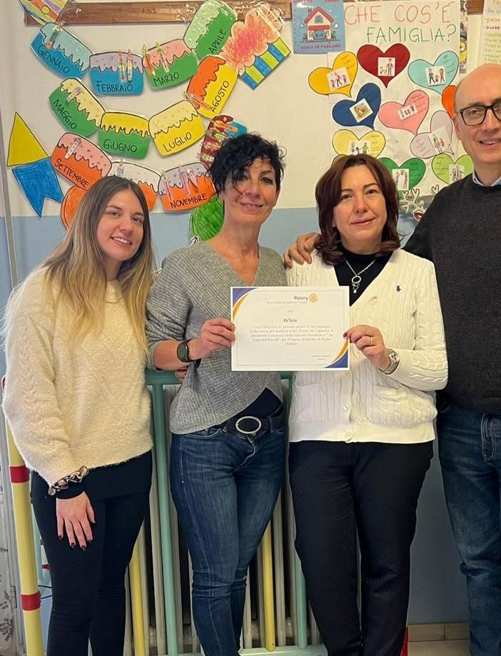 Rotary Club Ticino dona il ricavato della lotteria natalizia a Progetto Pollicino