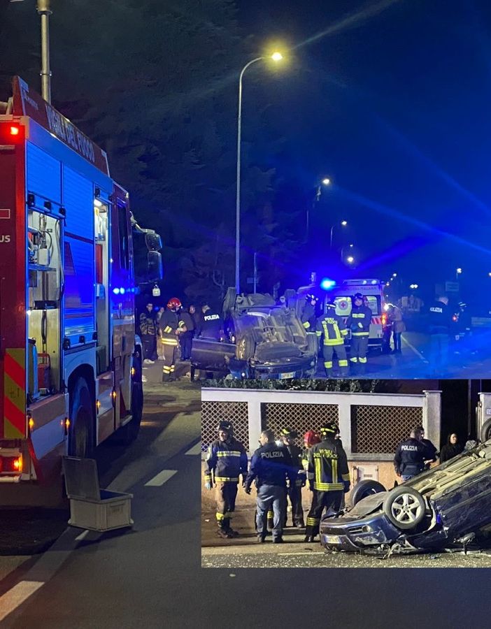 FOTO. Auto ribaltata, paura sul Sempione