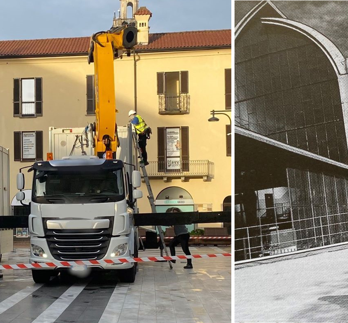Camion sulla pavimentazione del centro: «Più cura per l’eredità di Richino Castiglioni»