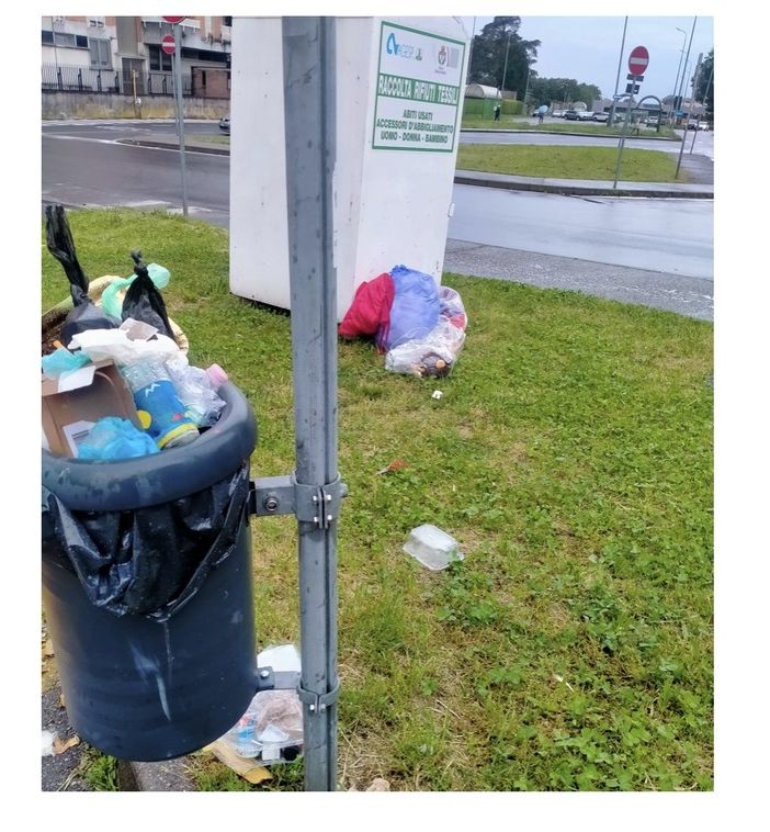 L'area colpita questa mattina, grazie alla segnalazione di un lettore
