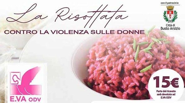 Una risottata che fa del bene: serata benefica per il centro antiviolenza E.VA Odv di Busto