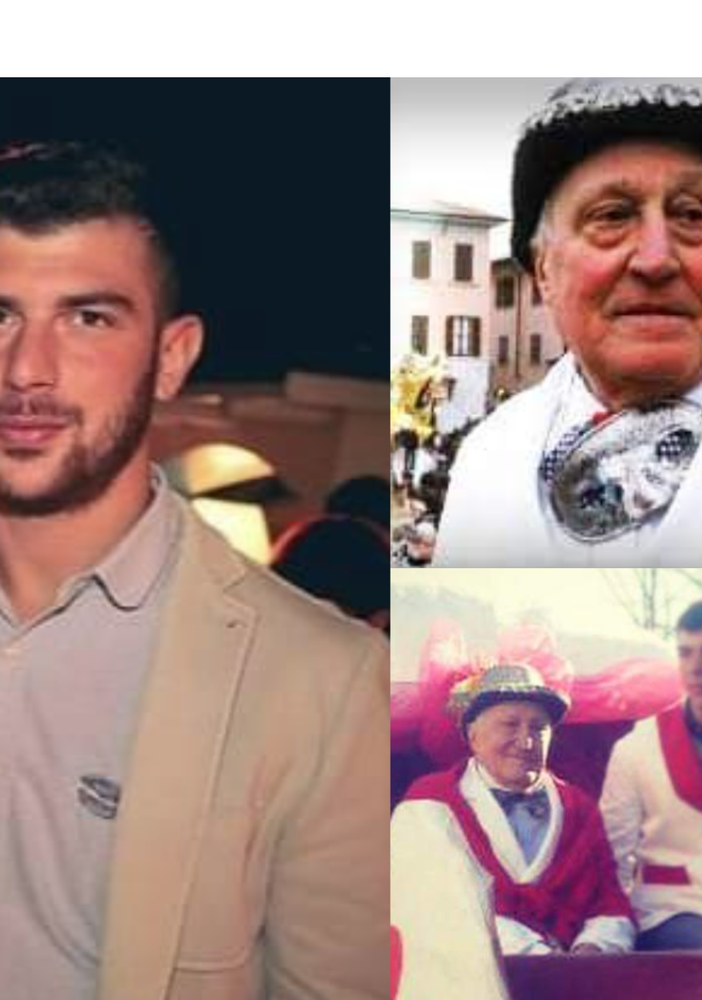 Simone Colombo e il nonno Giovanni Sacconago