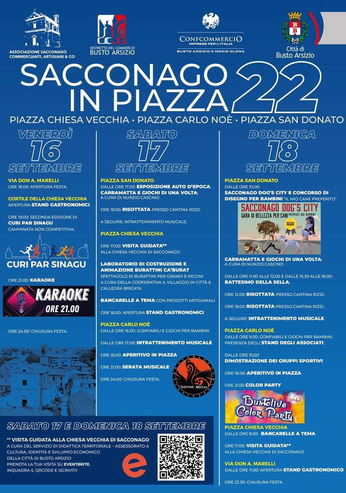 Sacconago torna in piazza. E ci resta per tre giorni