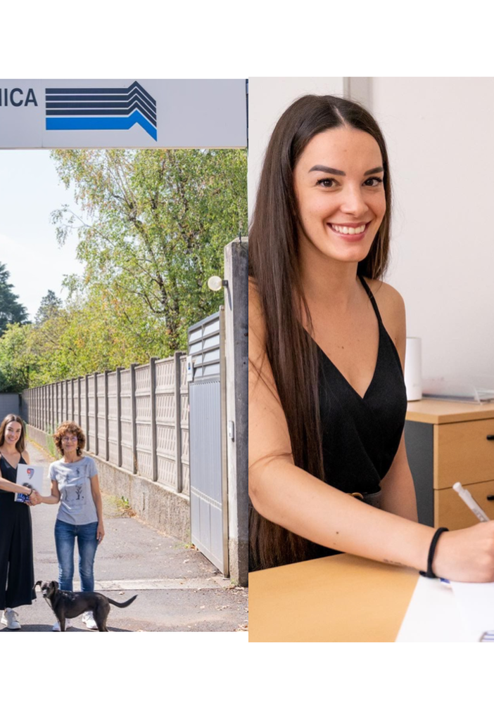 La vicepresidente della Pro Stefania Salmerigo firma l'accordo con Roberta Sgueglia - Elettromeccanica Bustese