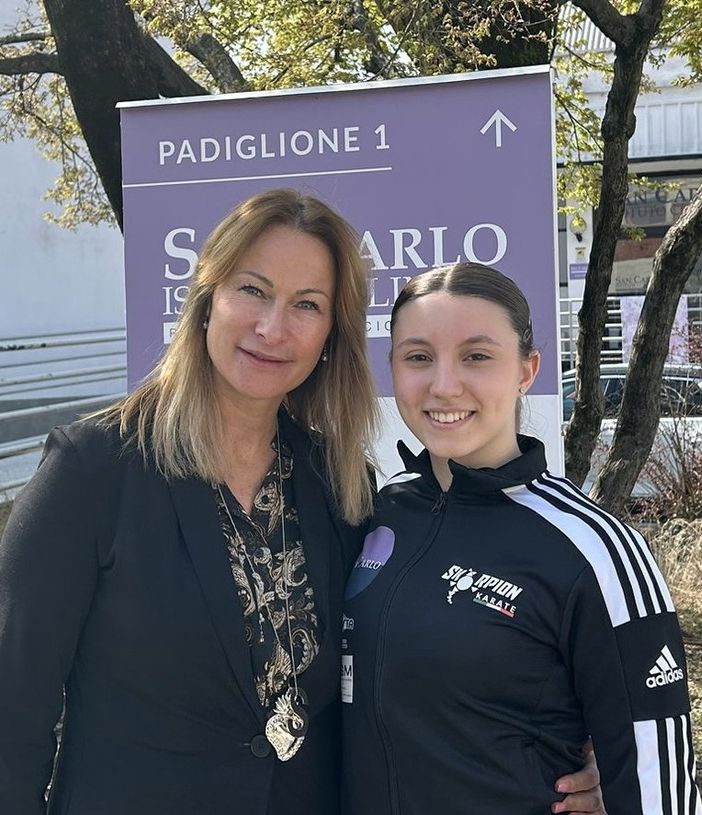 Roberta Dominici con l'amministratore delegato del San Carlo Sara Tosi