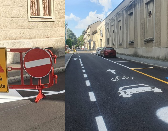 Busto, ecco il senso unico in via Galvani