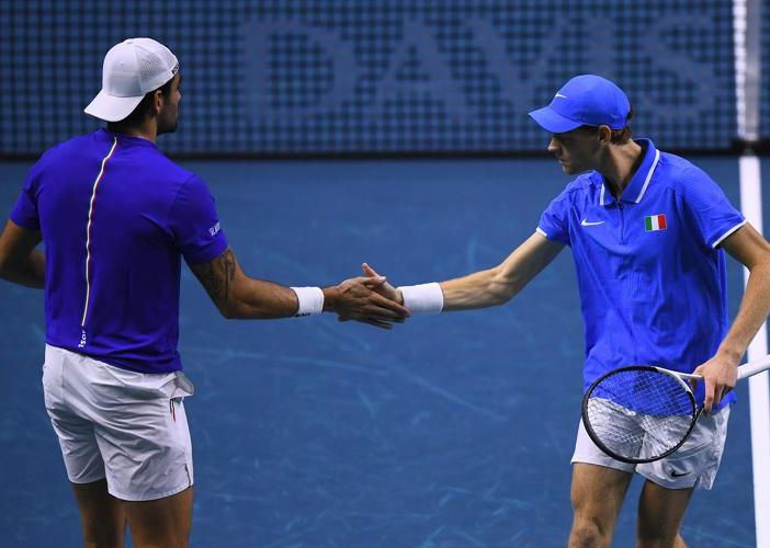 Matteo Berrettini e Jannik Sinner, il doppio dei sogni italiani in Coppa Davis - Afp