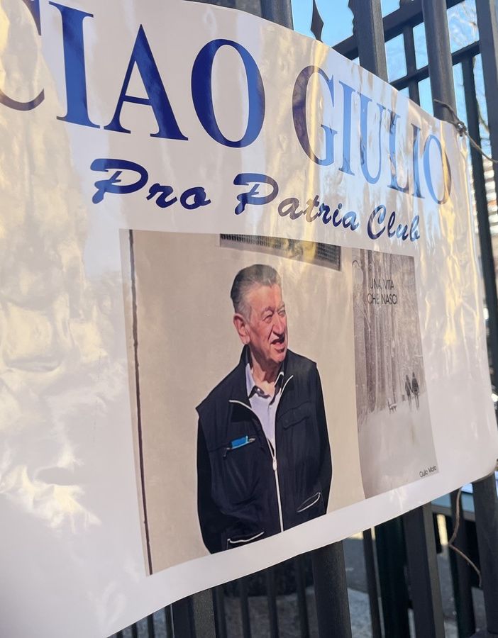 «Ciao Giulio, bustocco vero. Ci manchi già»