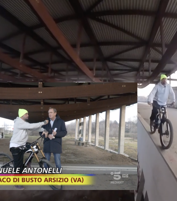 VIDEO. Striscia e l'incursione in bici all'ex Palaghiaccio: «Ma entro giugno i lavori»
