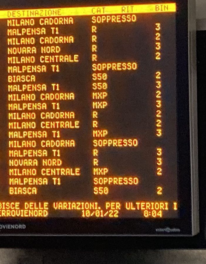 In carrozza, con l'occhio al tabellone