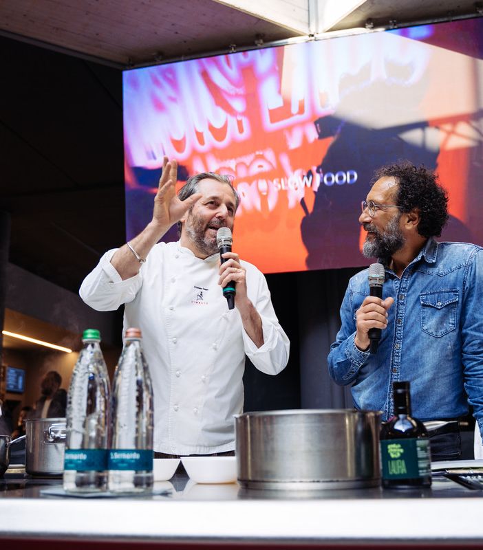 Cristiano Tomei e Federico Quaranta in una precedente edizione dell'evento. Foto di Riccardo Pontiggia per cortesia di Lariofiere