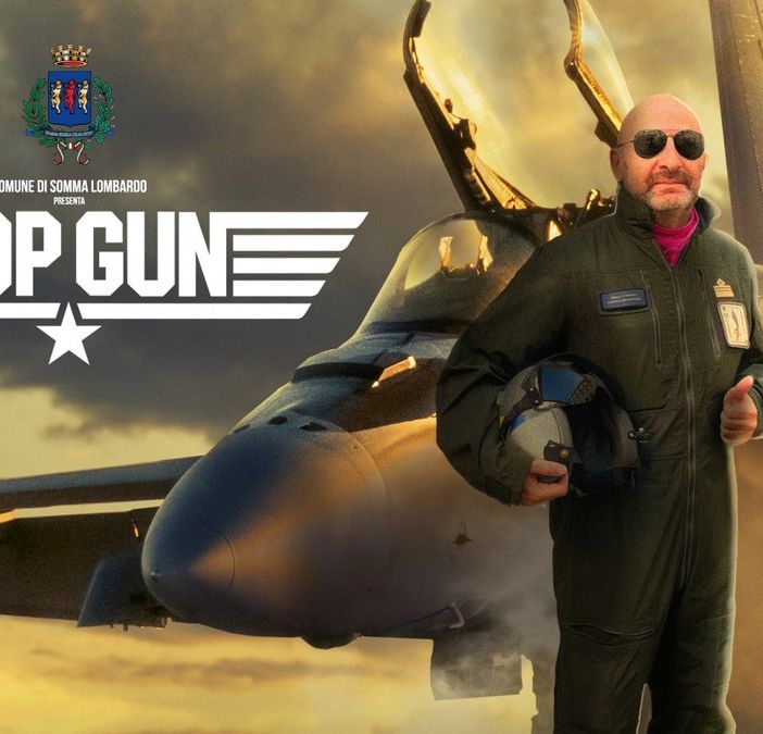 Alla notte bianca di Somma Lombardo il sindaco Bellaria si trasforma in Top Gun