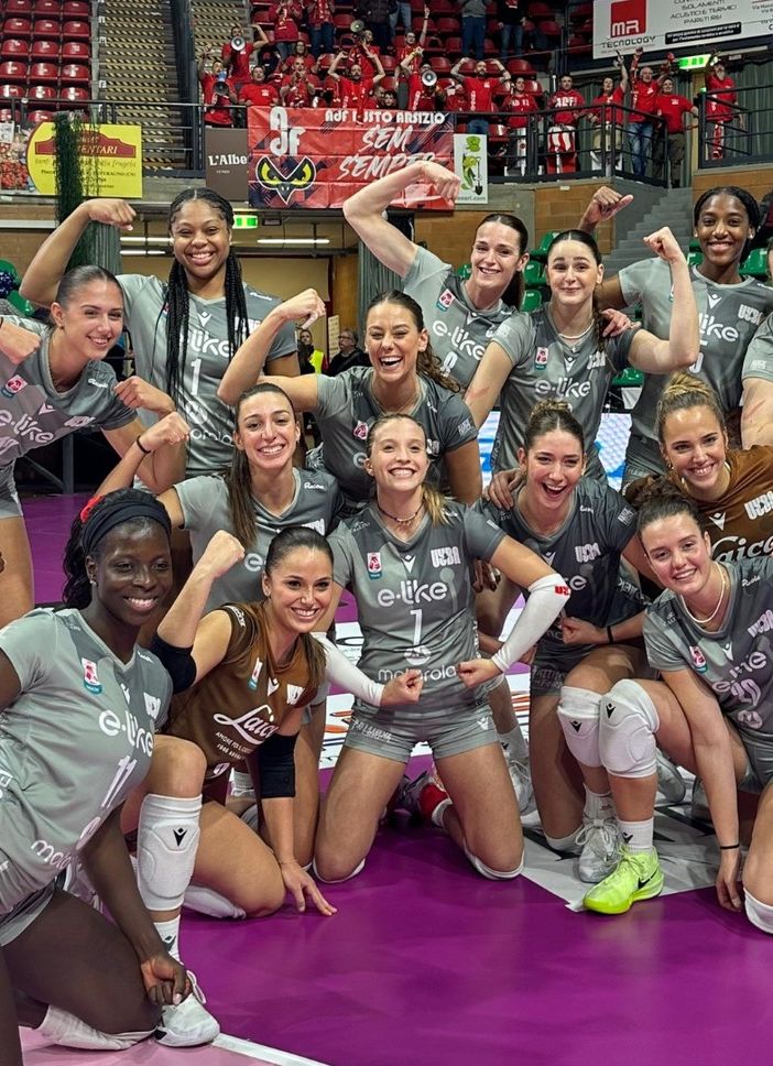 La Uyba fa festa anche a Cuneo (foto Lvf)