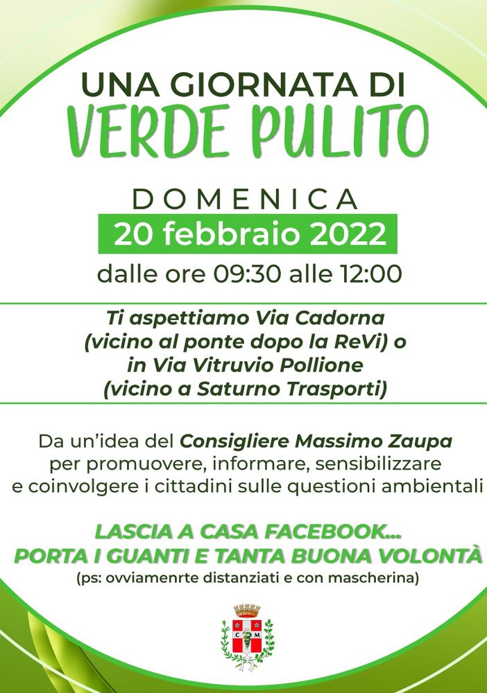 A Cassano Magnago “Una giornata al mese di Verde Pulito”