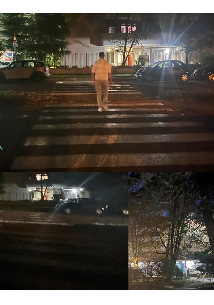 Per attraversare si può contare solo sulla luce dei telefonini o delle auto in arrivo