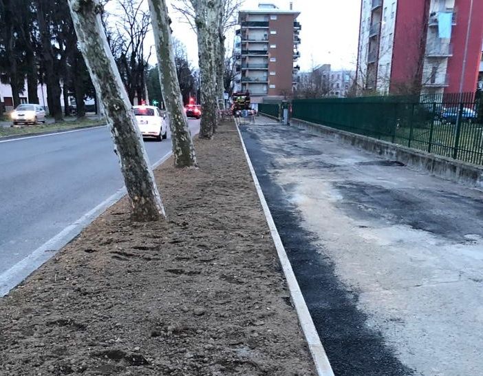 I lavori in corso in viale Boccaccio