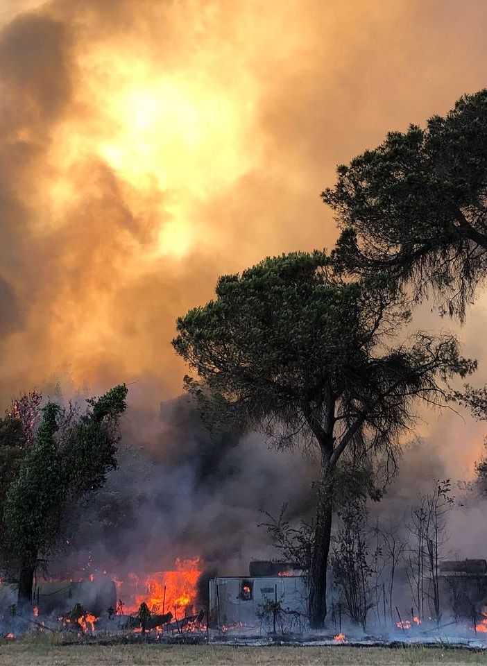 L'incendio a Roma - foto vigili del fuoco