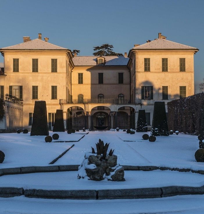 Villa Panza coperta dalla neve