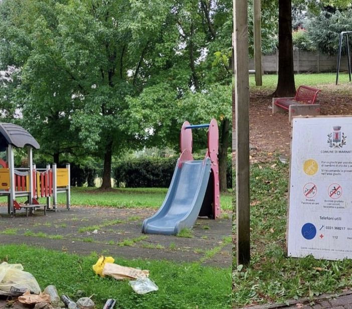 Vandali nel parco di Marnate, incastrati dalle telecamere