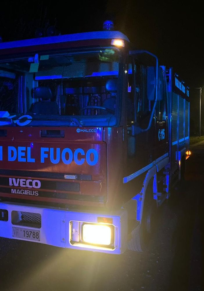 I vigili del fuoco sul posto
