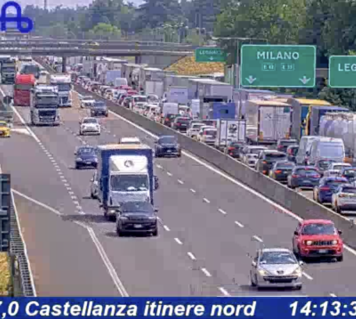 La situazione del traffico vista dalle telecamere di Autostrade per l'Italia