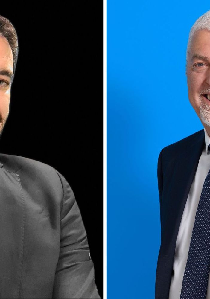Da sinistra l'amministratore delegato de Lereti Marco Levi e l'amministratore delegato del gruppo Acinque Stefano Cetti
