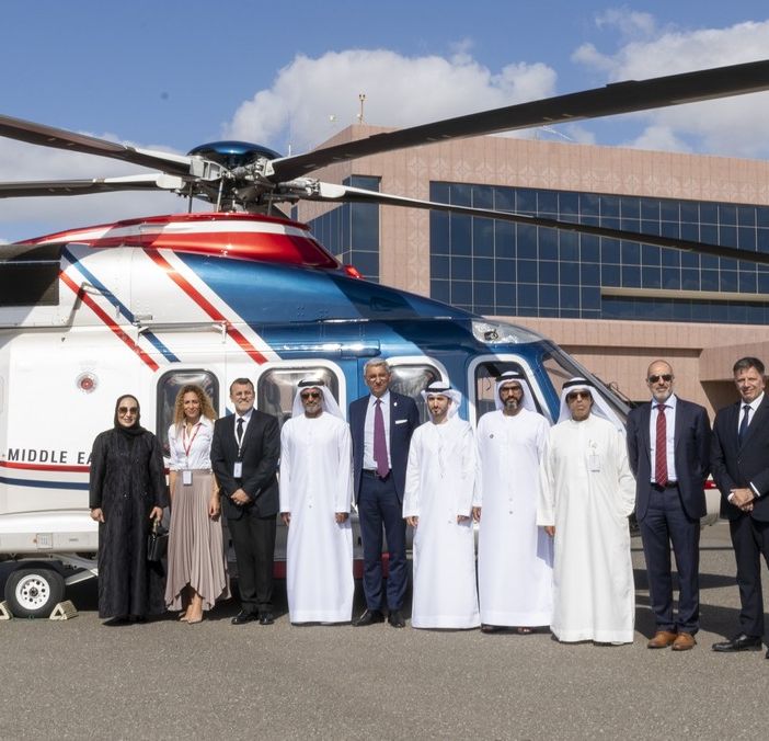 Leonardo: primo volo elicotteristico con carburante sostenibile negli Emirati Arabi e in Medio Oriente effettuato con un AW139