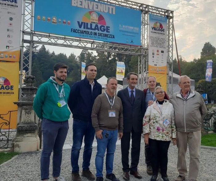 Anche il presidente della Regione Attilio Fontana ha visitato il Villaggio della Sicurezza di Aime