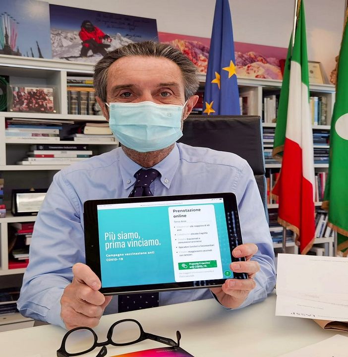 Vaccinazione anti Covid. Fontana: «In Lombardia raggiunto il 90,9% di seconde dosi»