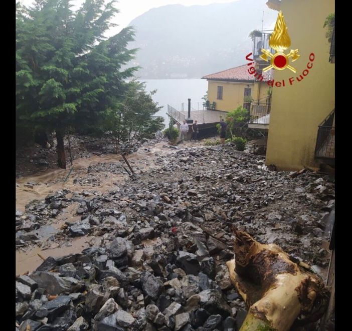 FOTO. Disastro a Blevio, frana e famiglie sfollate. Danni in tutta la provincia di Como