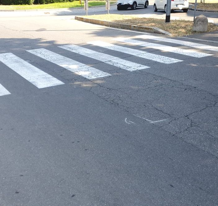 Le strisce pedonali di viale Boccaccio dove è avvenuto l'incidente