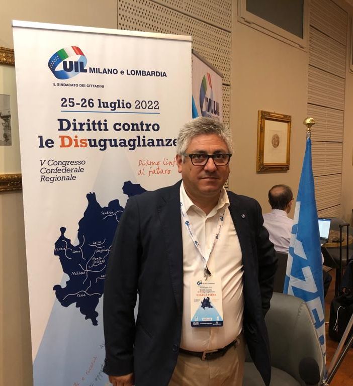 Il segretario generale della Uil Milano Lombardia Enrico Vizza