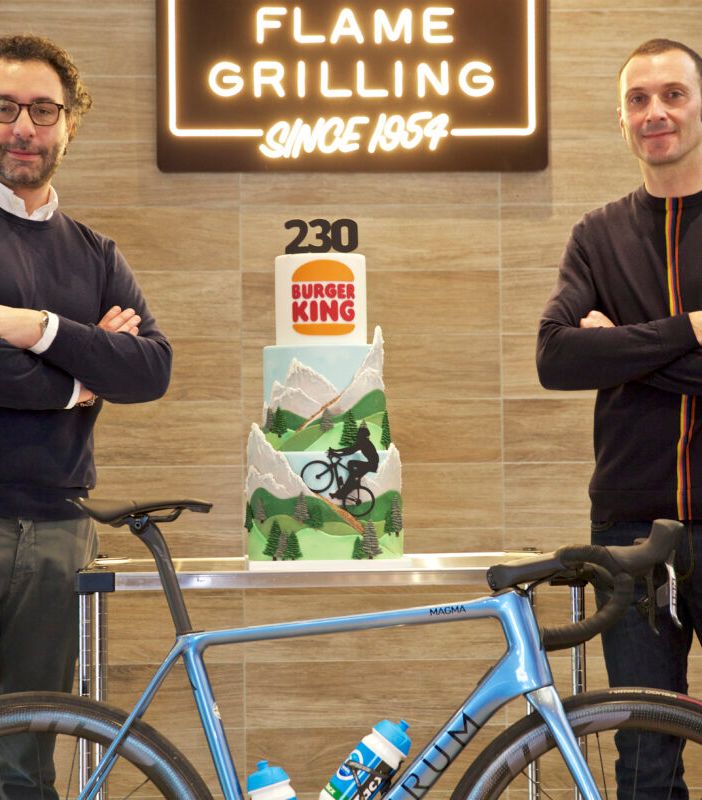 Alessandro Lazzaroni, GM di Burger King Italia e Ivan Basso