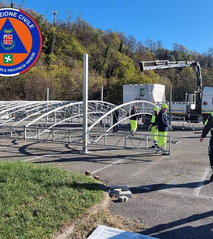 La Protezione civile provinciale in azione al Brinzio e a Malnate: due giorni di formazione per 60 volontari della colonna mobile provinciale