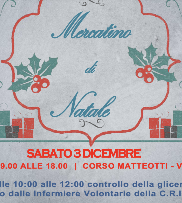 Torna il mercatino di Natale: un regalo per sostenere la Croce Rossa